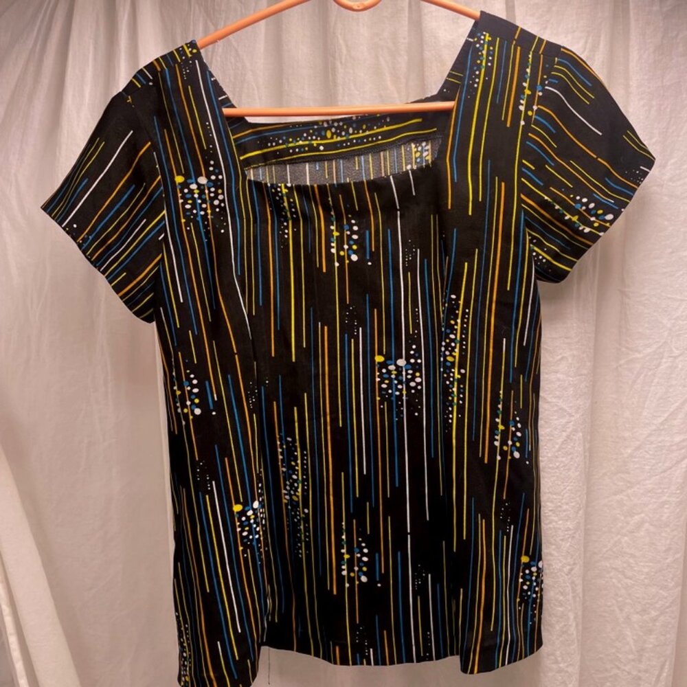 Square neck blouse womens medium